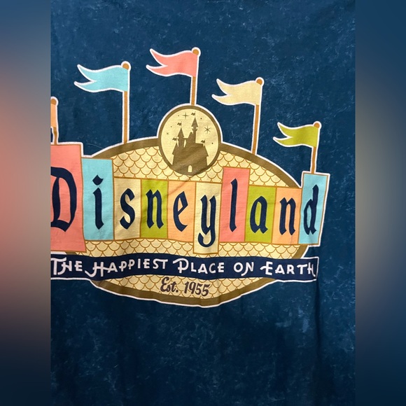 Disney Blue tie dye Short Sleeve oversized Tee S - Picture 4 of 5